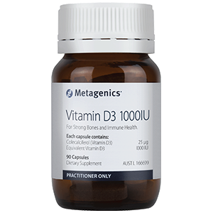 Metagenics Vitamin D3 1000IU 90 Capsules