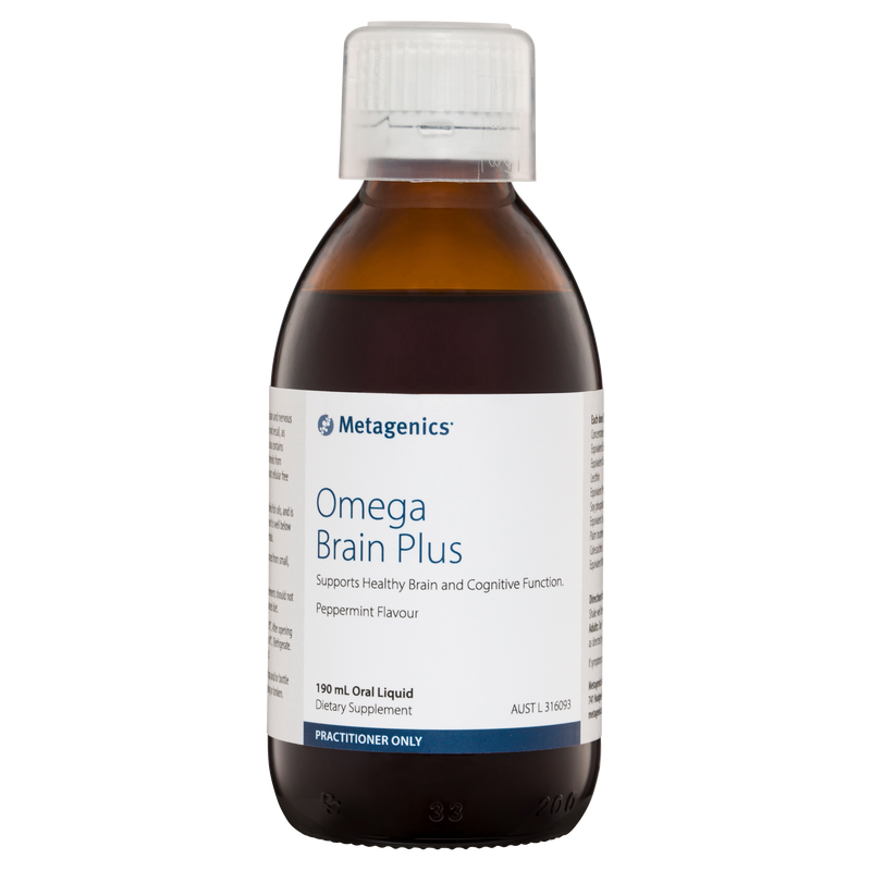 Metagenics Omega Brain Plus Oral Liquid Peppermint 190mL