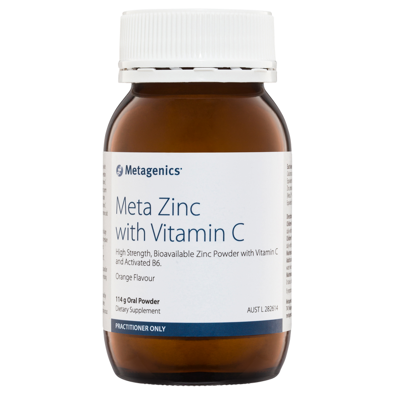 Metagenics Meta Zinc With Vitamin C Oral Powder Orange Flavour 114g